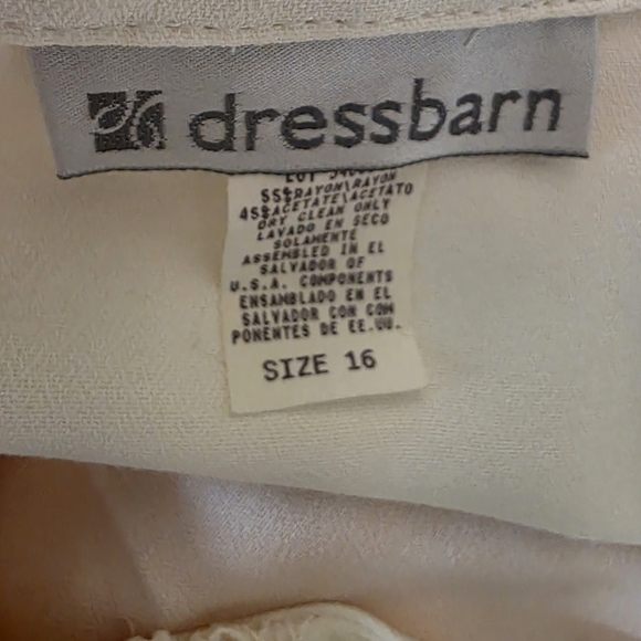 Dressbarn Cream and Pink Lace Dress - Picture 2 of 5